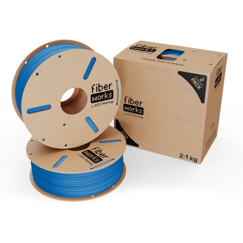 FiberWORKS PLA modrá RAL 5017 2×1 kg