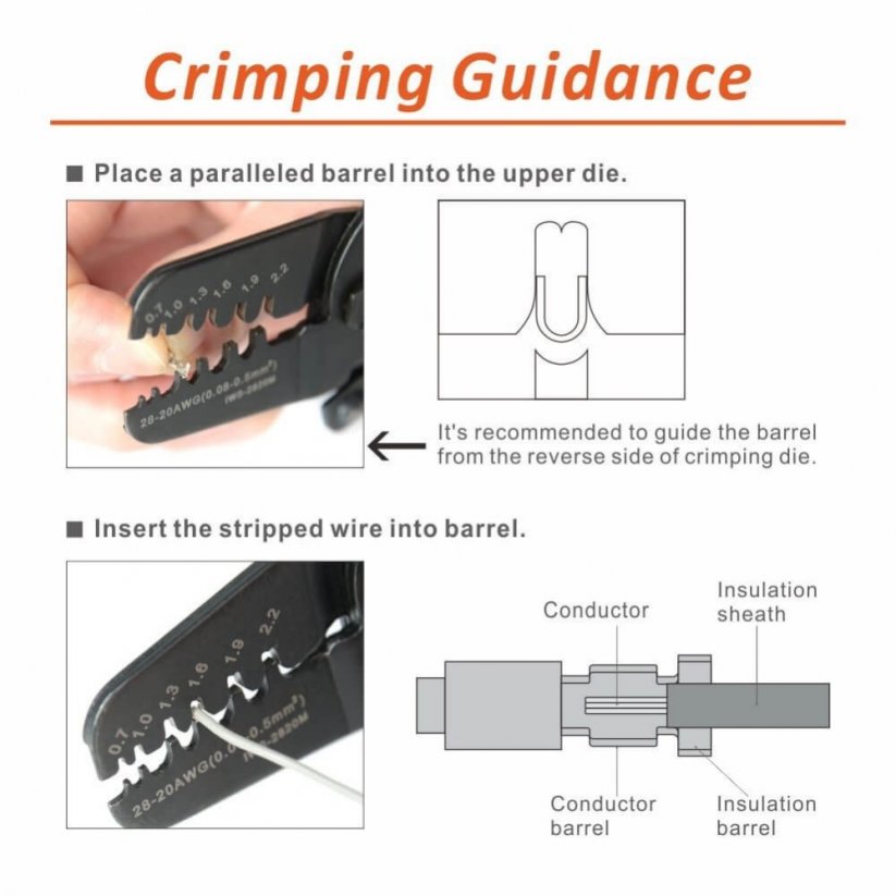 IWISS IWS-2820 crimping pliers Crimping Guidance