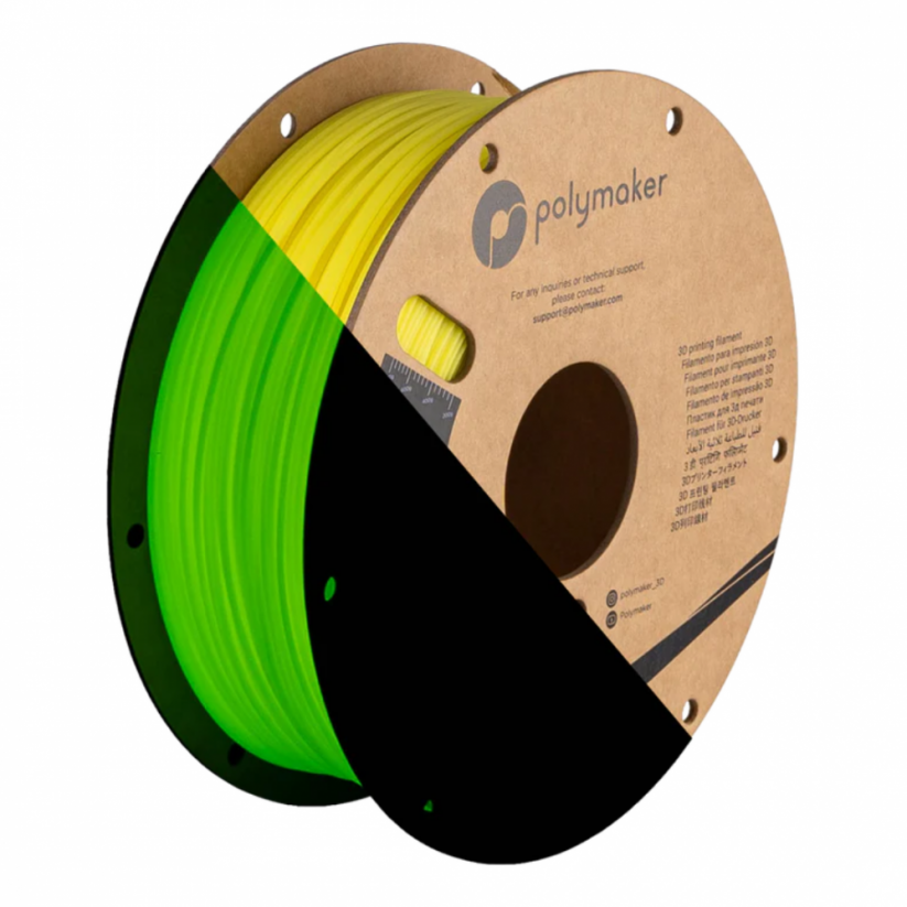 Polymaker PolyLite™ PLA svietiaca žltá (luminous yellow)
