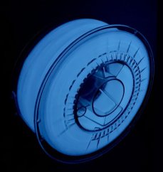 Filament Devil Design PLA svietiaci v tme modrá (glow in the dark blue)