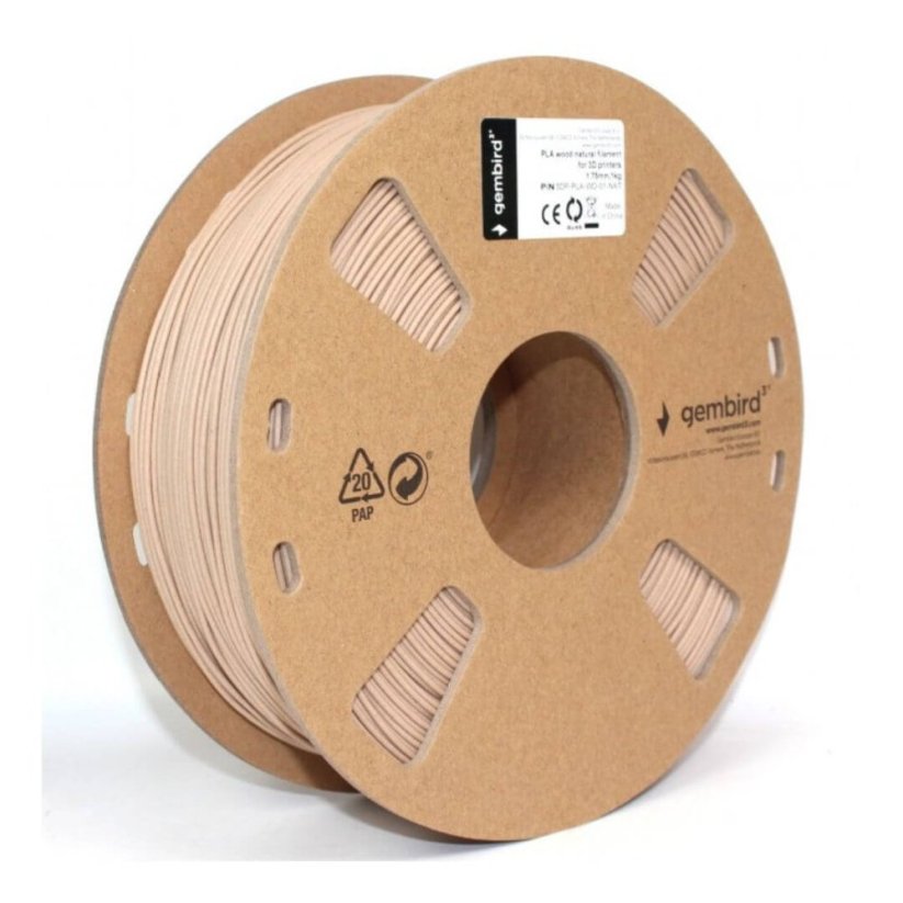 Gembird PLA Wood naturální  (wood natural) 1 kg