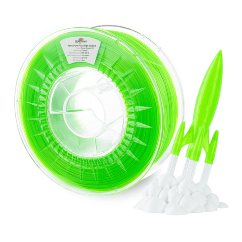Spectrum PLA High Speed neónovo zelená (neon green) UV