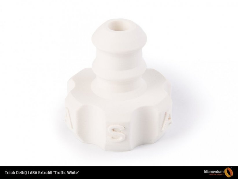 Filament Fillamentum Extrafill ASA bílá (traffic white) Hubice Záhadní Hadice 3D výtisk