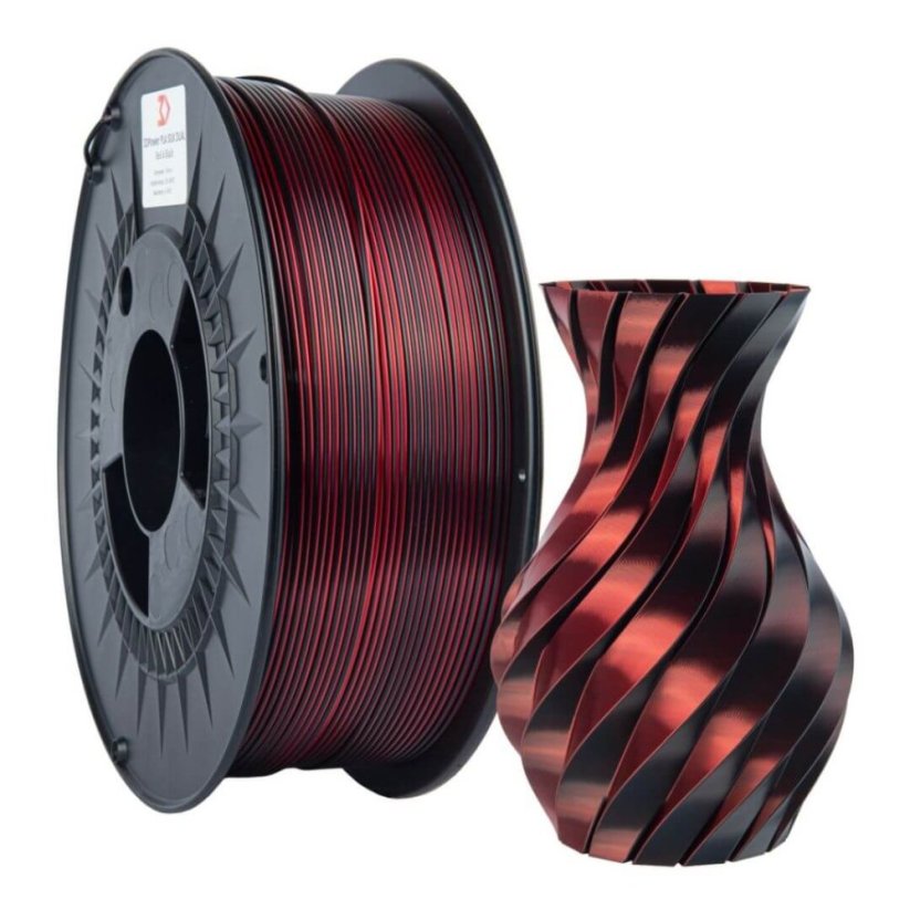 3DPower PLA SILK Dual Color - red/black