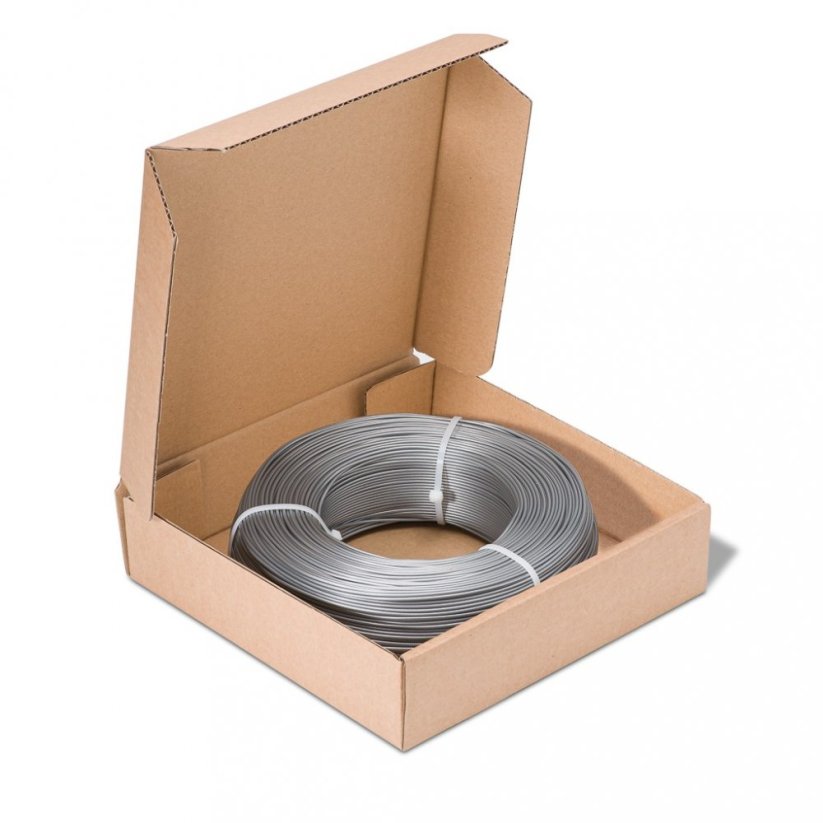 Filament Fiberlogy Refill Easy PLA ocelovo šedá (inox) Balenie