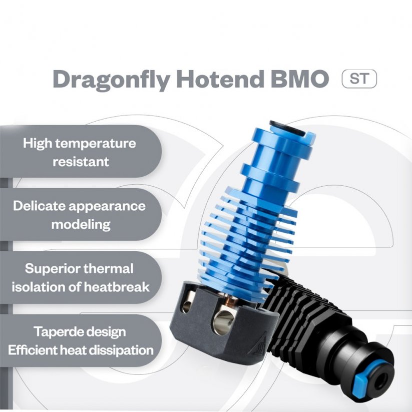 Phaetus Dragonfly BMO Hotend Blue Properties