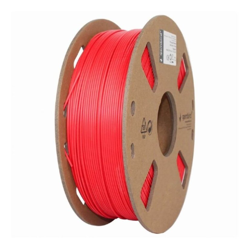 Gembird PLA  fluorescentní červená (fluorescent red) 1 kg