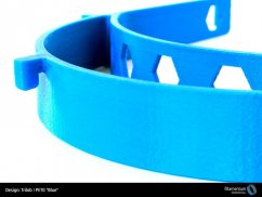 Filament Fillamentum PET-G blue 3D printed Covid Shield Detail