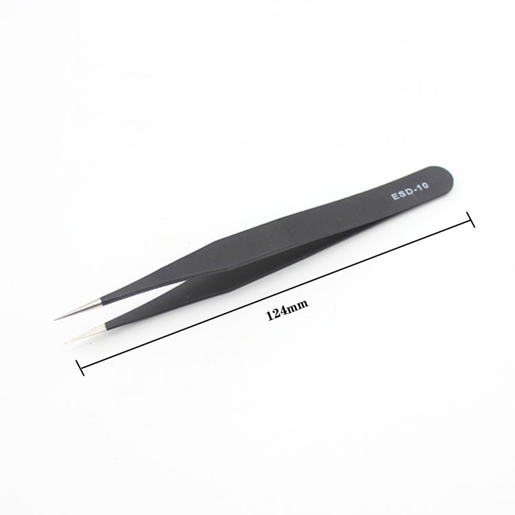 Straight tweezers ESD-10 length