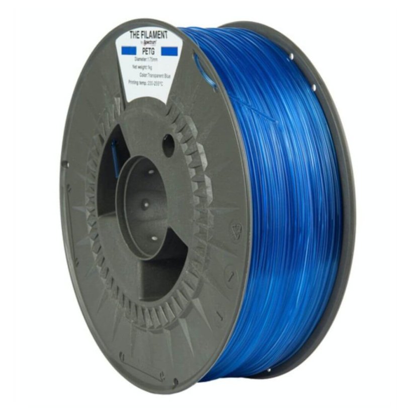 The Filament PETG transparentná modrá (transparent blue)