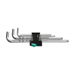 Wera 950/9 Hex-Plus 1 Socket Wrench Set, Metric, Chrome Plated