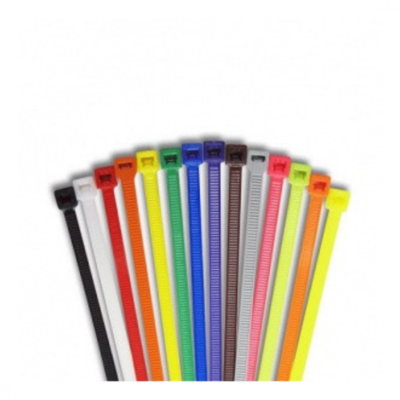 Stahovací pásky 100 x 2,5mm (balení 100 ks) šedé