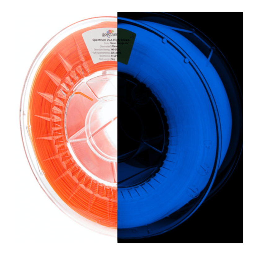 Spectrum PLA High Speed neónovo oranžová (neon orange) UV
