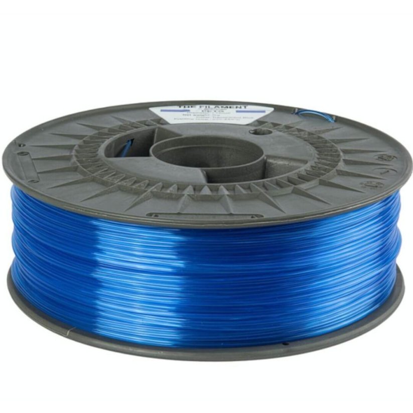 The Filament PETG transparentná modrá (transparent blue)