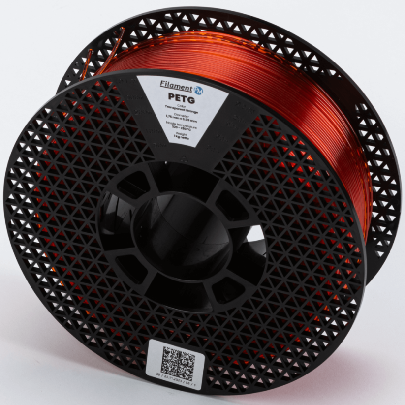 Filament PM PETG transparentní oranžová (transparent orange)