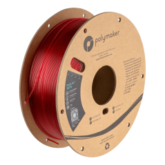 Polymaker PolyLite™ PET-G priesvitná červená (translucent red)