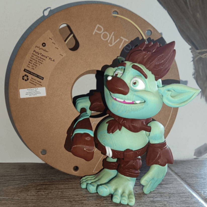 Polymaker PolyTerra™ Dual PLA chameleon (žlutá-zelenomodrá)