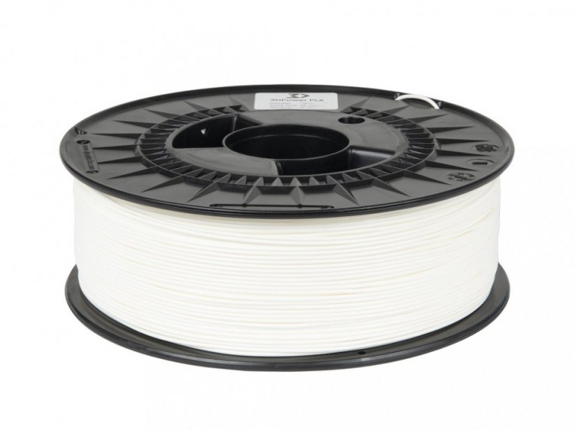 Filament 3DPower Basic PLA bílá (white) Cievka