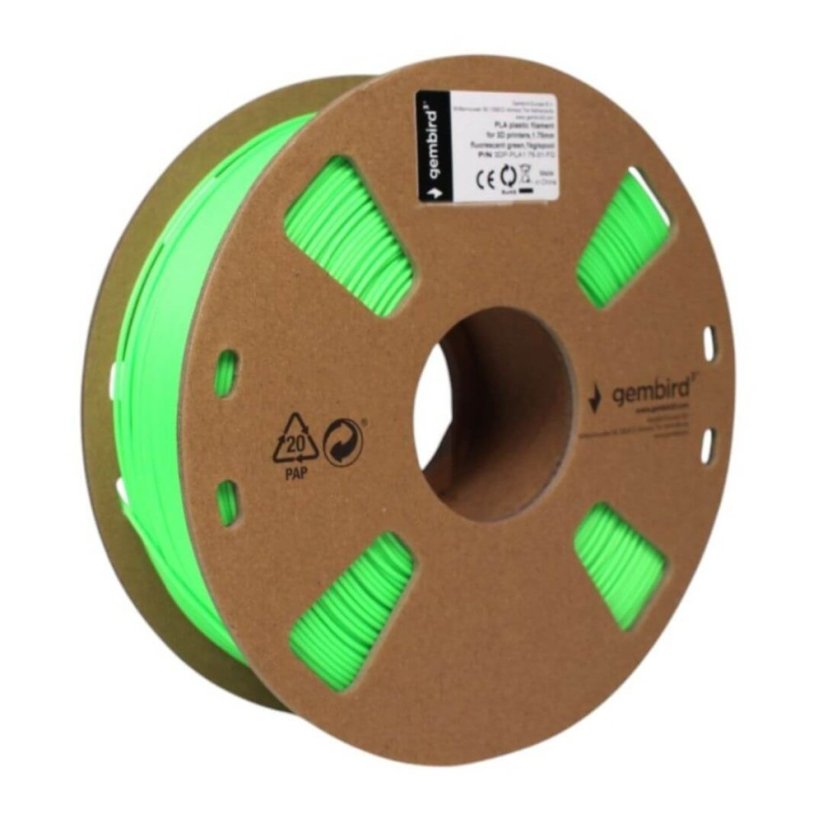 Gembird PLA  fluorescenčná zelená (fluorescent green) 1 kg