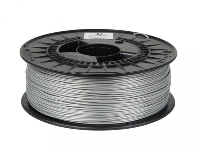 Filament 3DPower Basic PLA strieborná (silver) Cievka