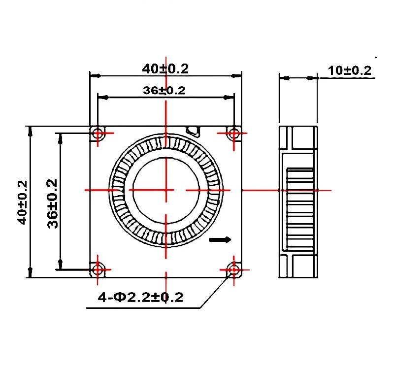 Gdstime Radiální ventilátor (blower) 4010 24V Dual Ball