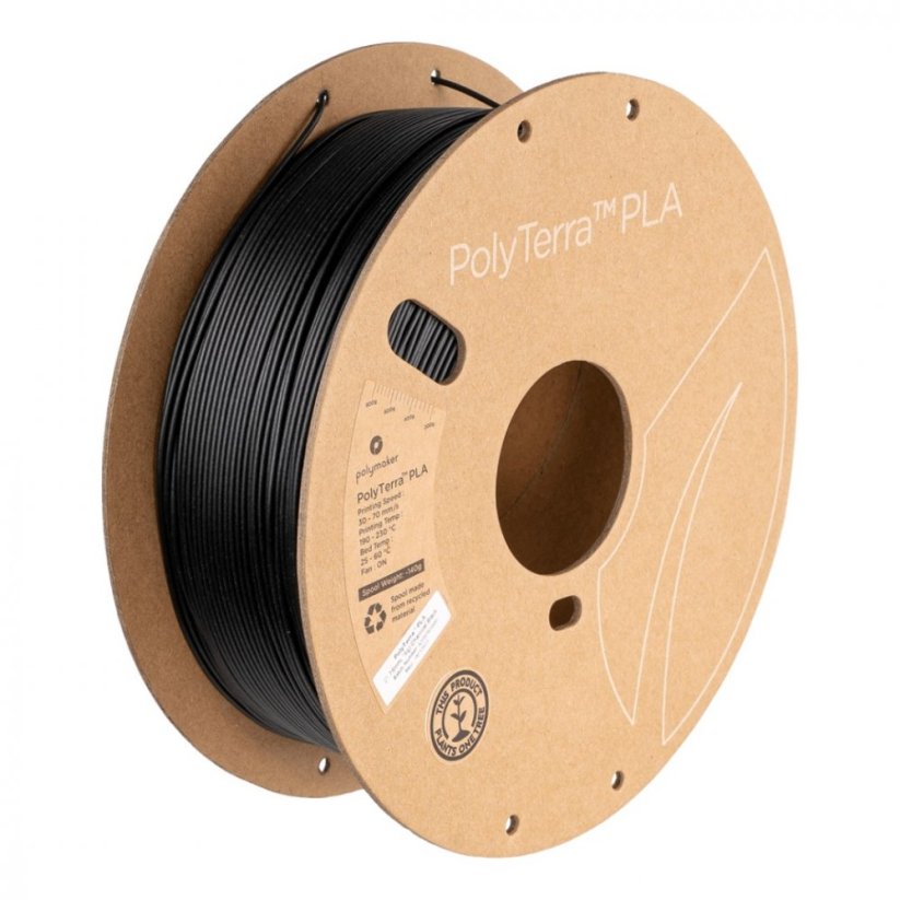 Filament Polymaker PolyTerra™ PLA Charcoal Black 1 Kg