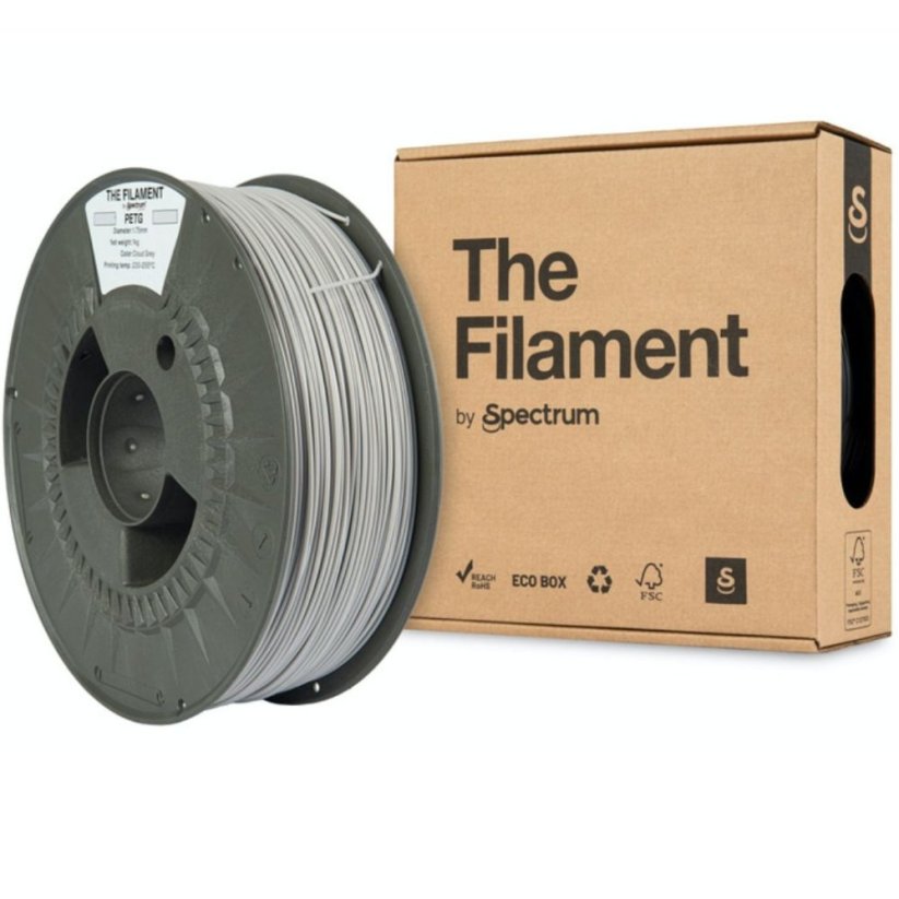 The Filament PETG šedá (cloud grey)