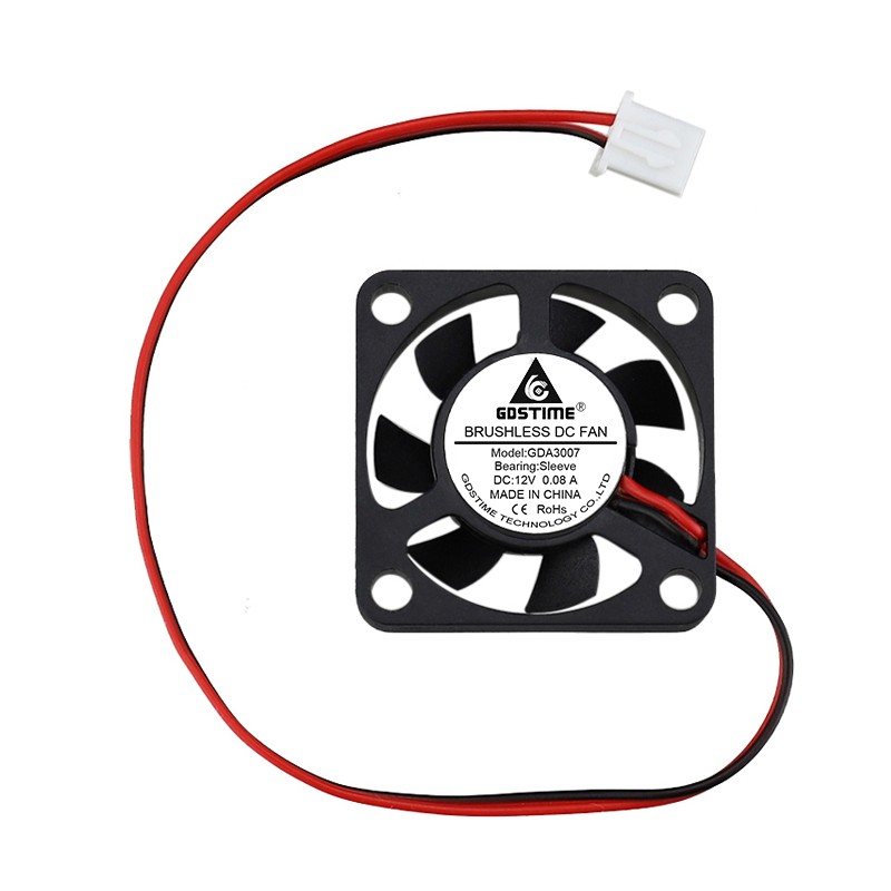 Gdstime Axialní Ventilátor 3007 12V X2.54 konektor