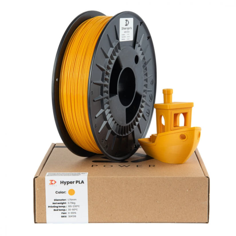 3DPower Hyper PLA žltá (Amber Yellow)