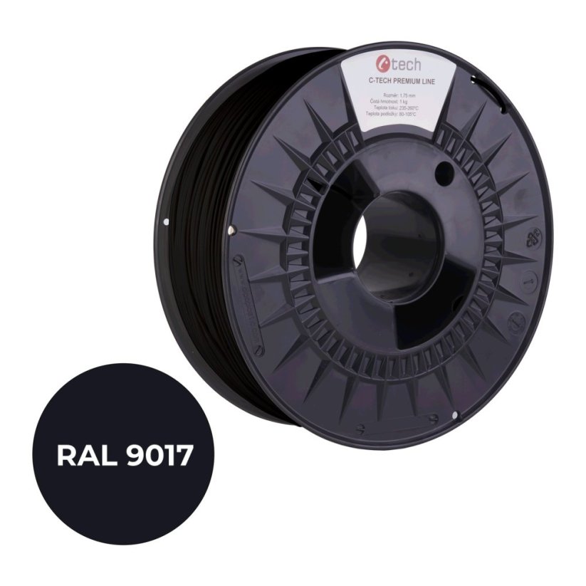 C-TECH PLA čierna (traffic black) 1 kg
