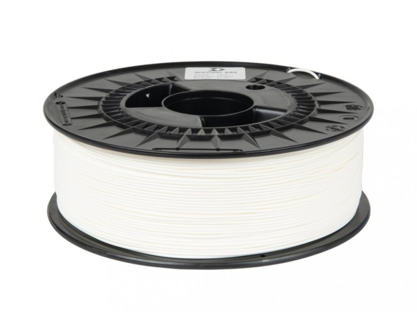 Tlačová struna 3DPower Basic ABS biela (white)