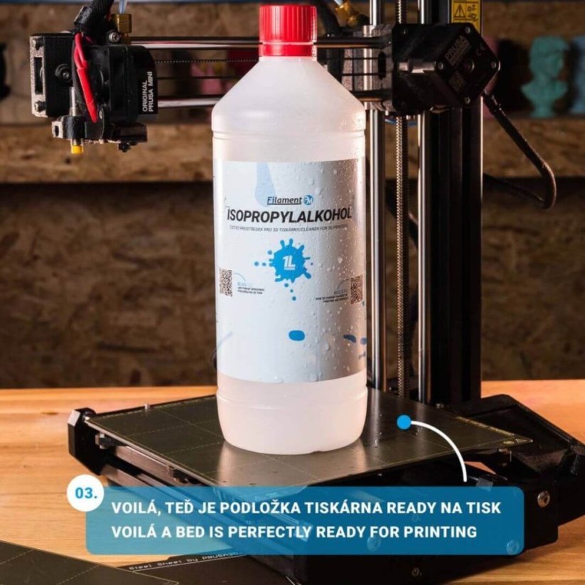 Isopropyl alcohol (IPA) 1 l - cleaner for 3D mats