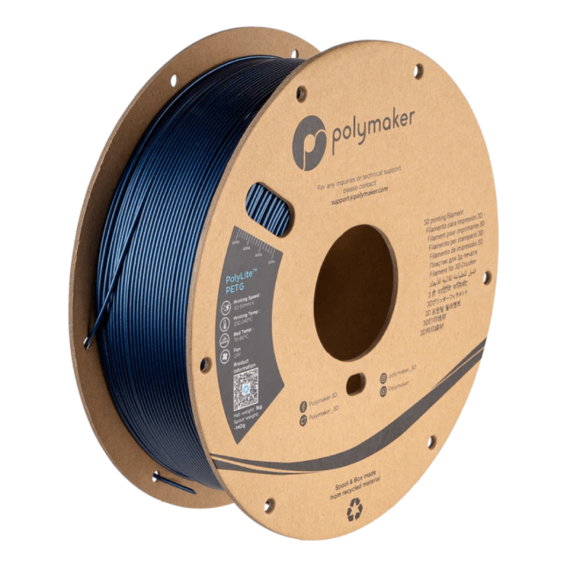 Polymaker PolyLite™ PET-G tmavo modrá (dark blue)