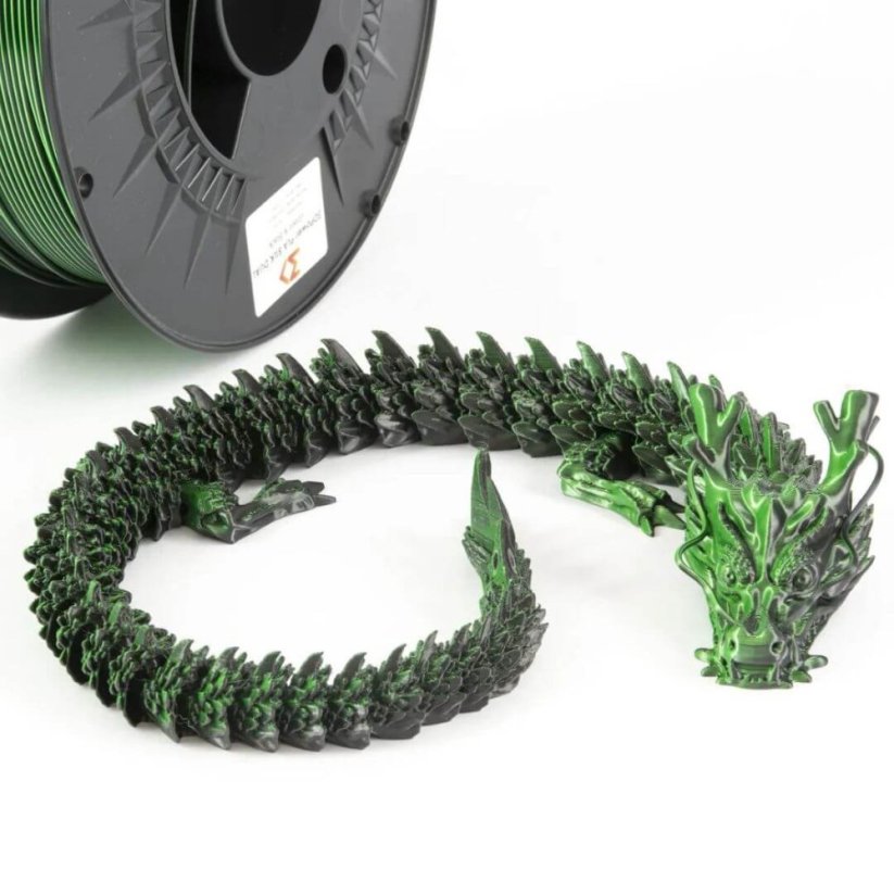 3DPower PLA SILK Dual Color - zelená/čierna (green/black)