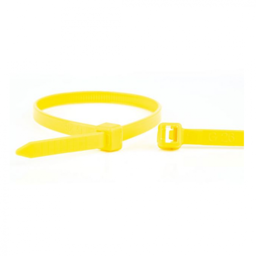 Stahovací pásky 140 x 3,6 mm (balení 100 ks) žluté
