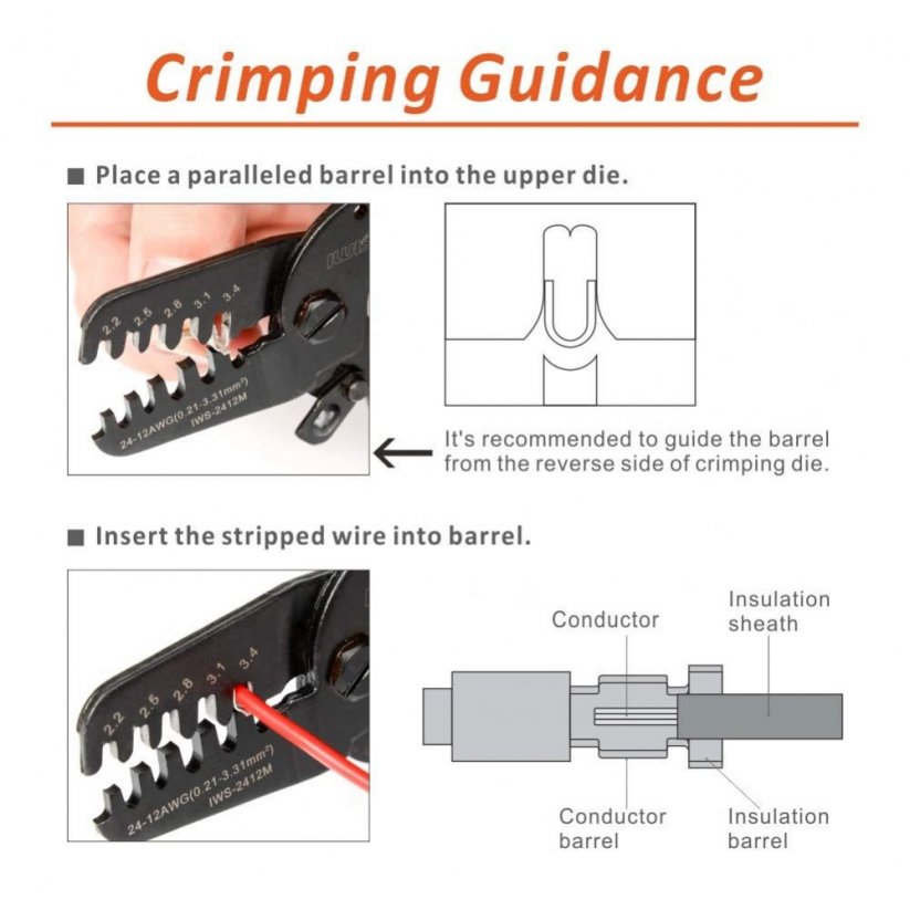 IWISS IWS-2412M crimping pliers Crimping Guidance