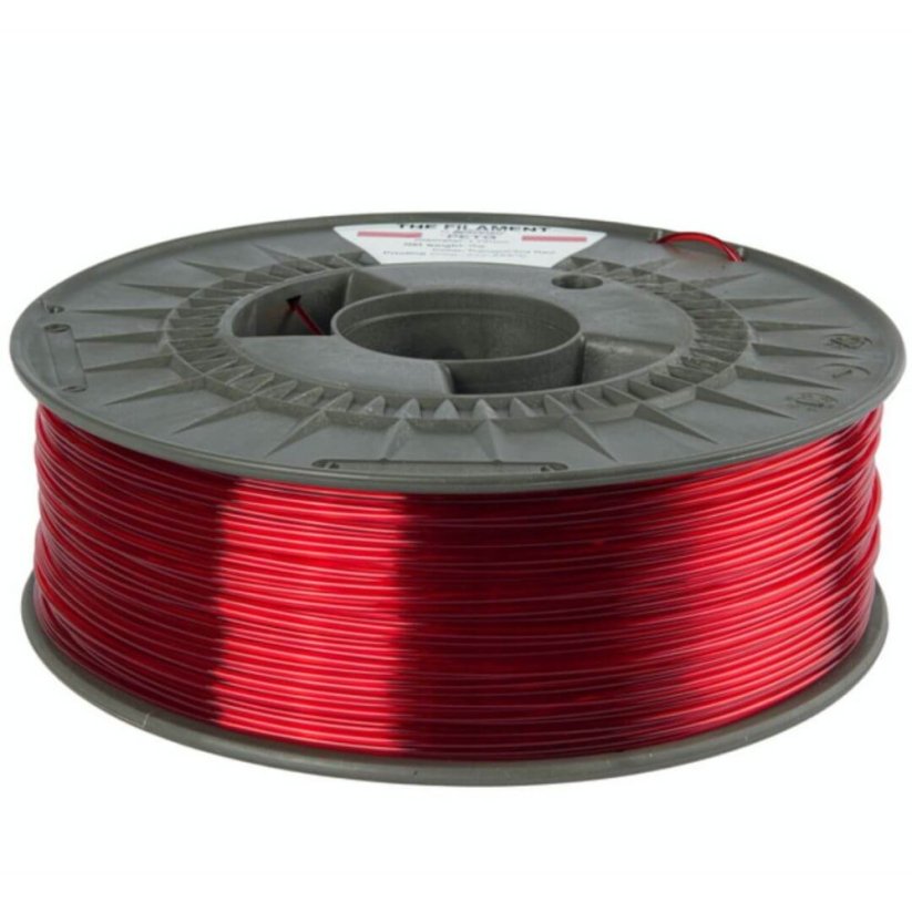 The Filament PETG transparentní červená (transparent red)