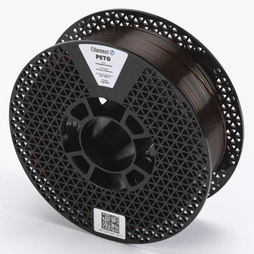 Filament PM PETG transparentní hnědá (transparemt brown)