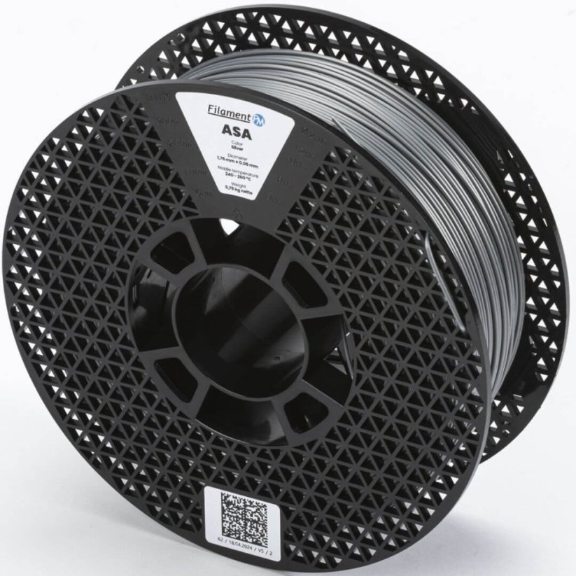 Filament PM ASA strieborná (silver) 0,75 kg
