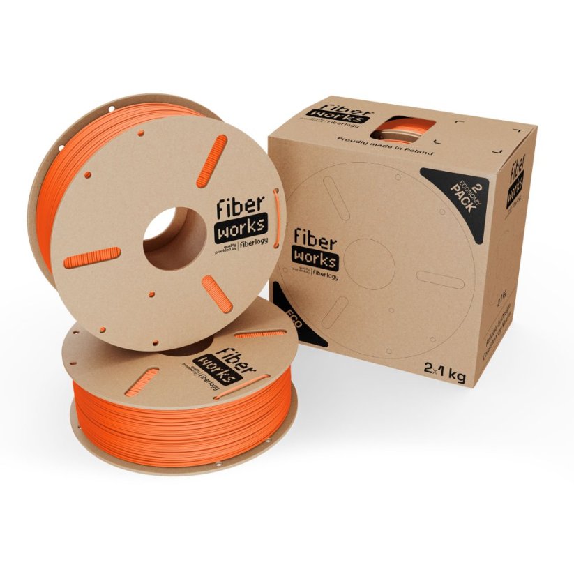 FiberWORKS PLA oranžová RAL 2010 2×1 kg