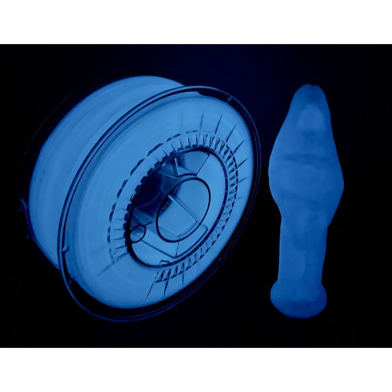 Filament Devil Design PLA svítící ve tmě modrá (glow in the dark blue) výtisk