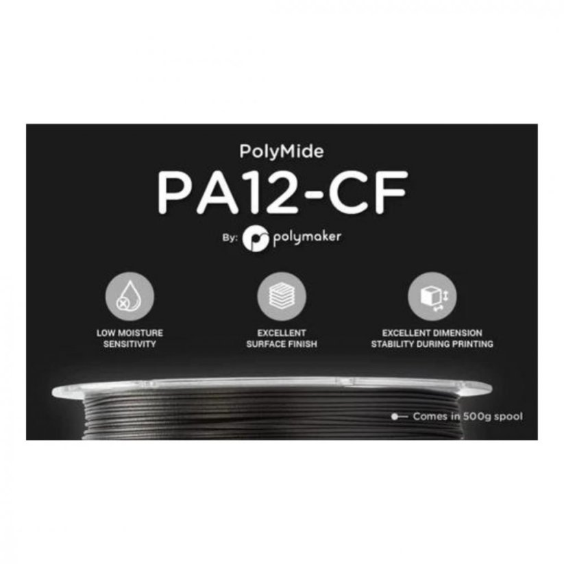 Polymaker PolyMide™ PA12-CF čierna (black)