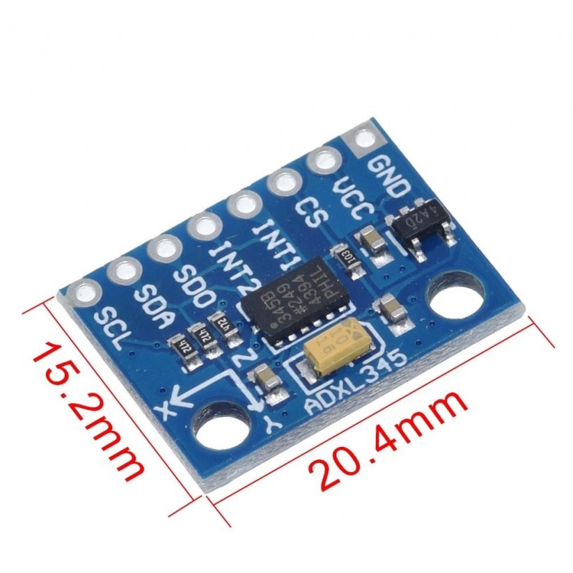 Three-axis accelerometer GY-291 / ADXL345 (I2C, SPI) Dimensions