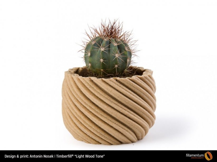 Filament Fillamentum Timberfill light wood Flowerpot 3D printed