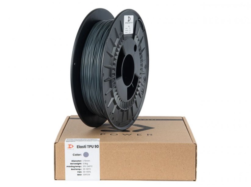 3DPower Elasti TPU 90 šedá (grey) 0,5 kg
