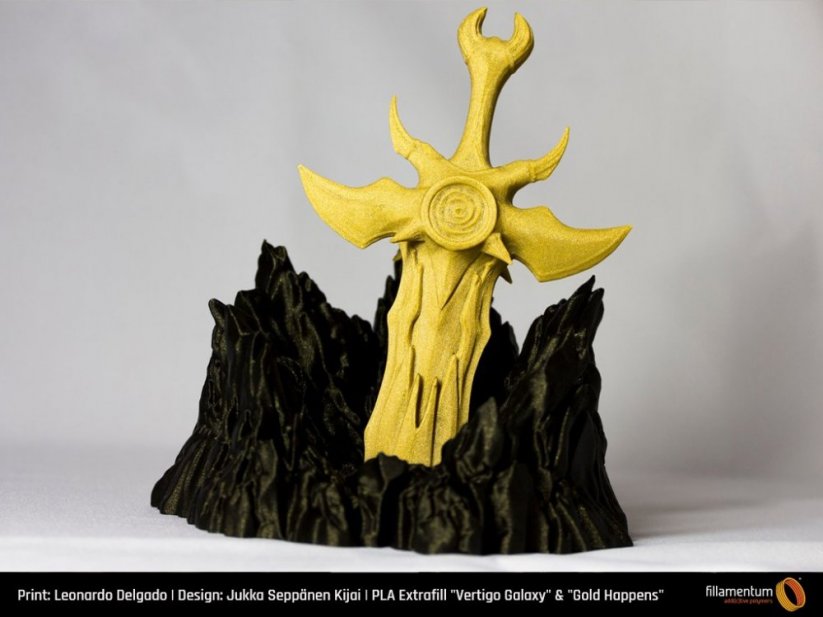 Fillamentum Extrafill PLA gold happens Sword 3D print