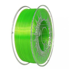 Filament Devil Design PET-G jasně zelená průhledná (bright green transparent)