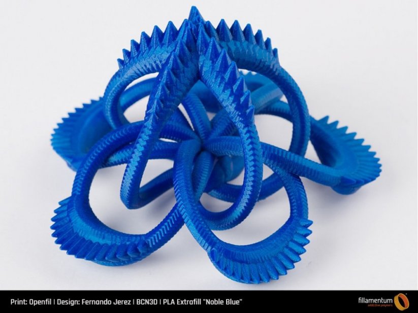 Filament Fillamentum Extrafill PLA noble blue 3D printed object