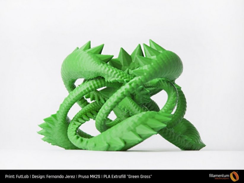 Filament Fillamentum Extrafill PLA trávově zelená (green grass) 3D výtisk
