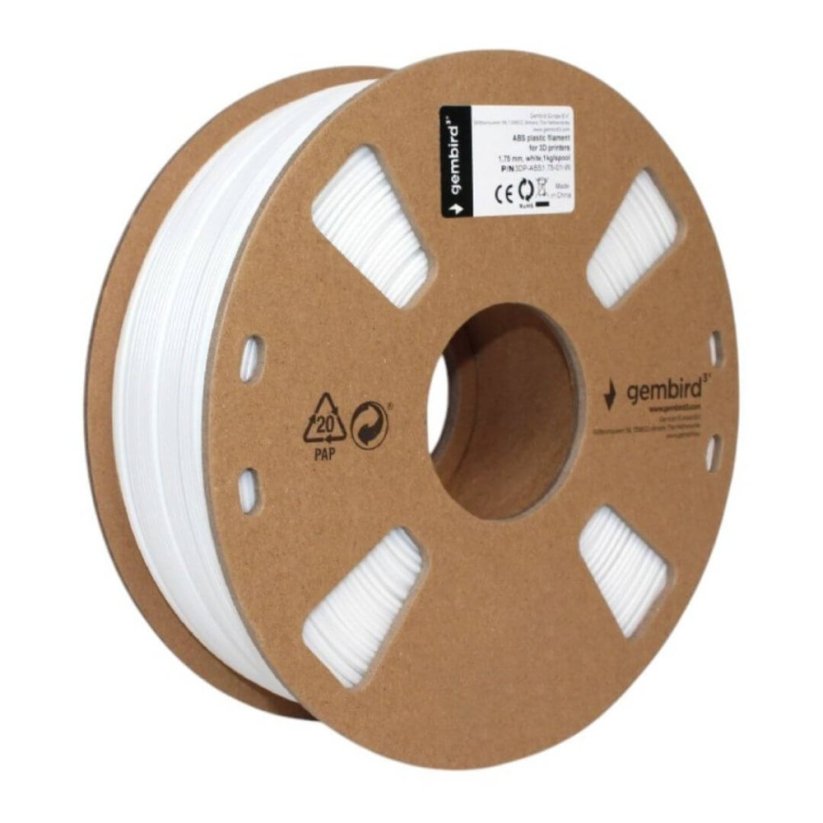 Gembird ABS biela (white) 1 kg